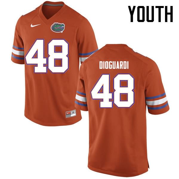 Youth NCAA Florida Gators Brett DioGuardi #48 Stitched Authentic Nike Orange College Football Jersey FTF5265MJ